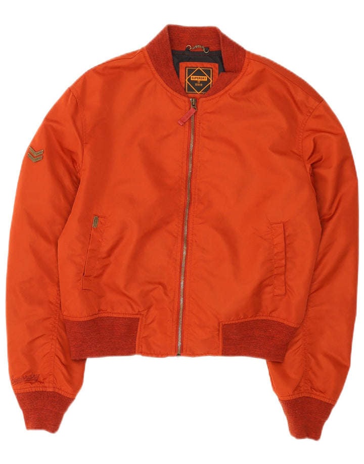 Superdry Oversized bomberjakke til kvinder UK 8 Lille rød nylon