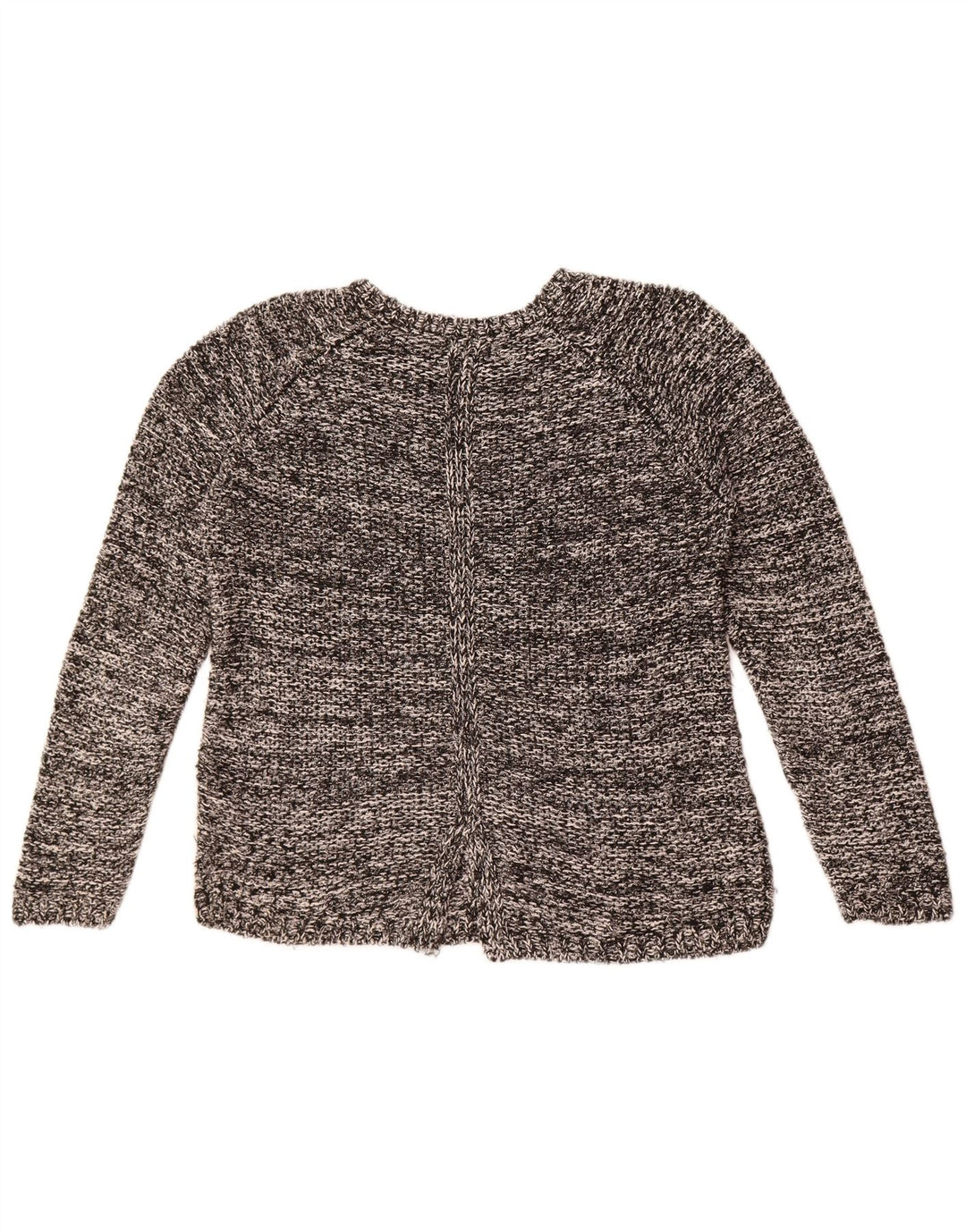 Massimo Dutti Dame Boat Neck Jumper Sweater UK 14 Medium Grey Flecked