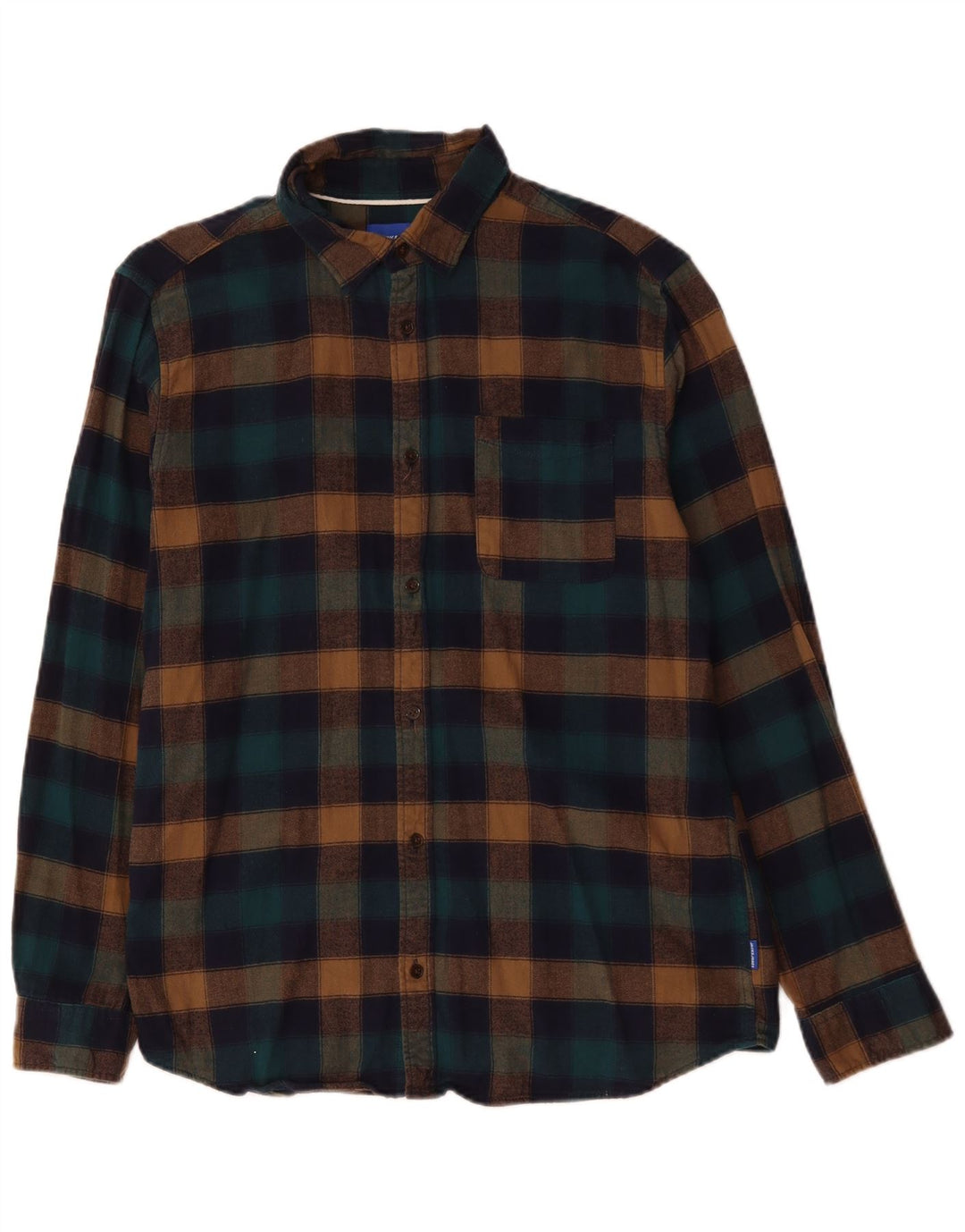 JACK & JONES Herre flannelskjorte Stor flerfarvet Gingham Bomuld