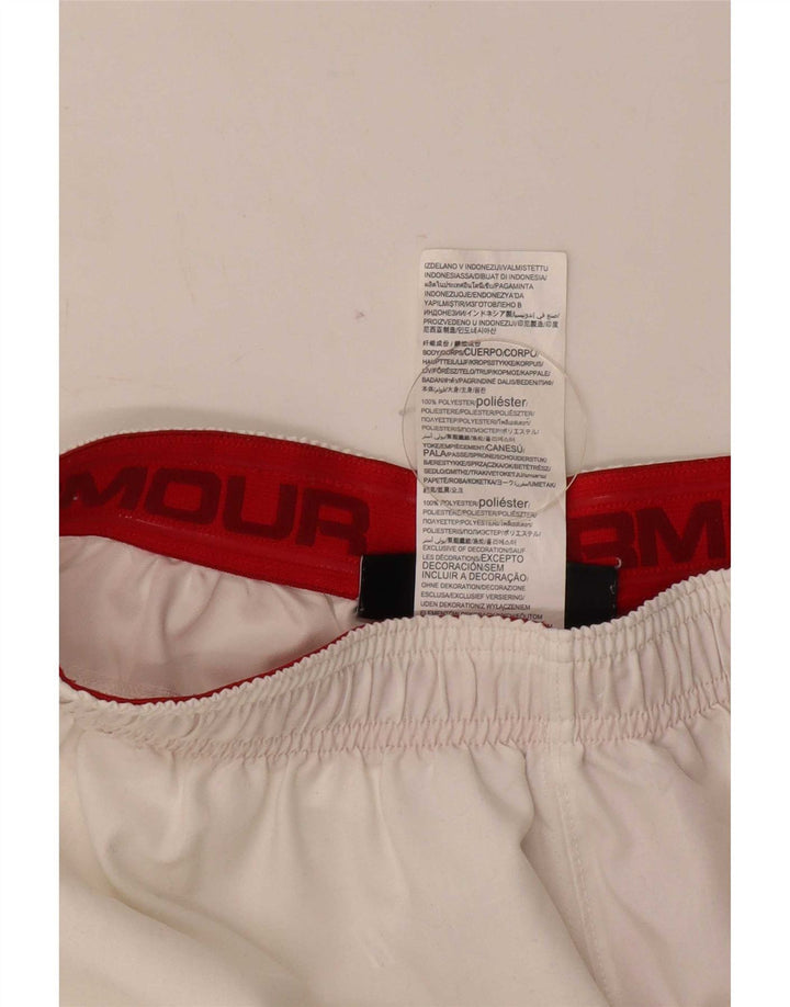 Under Armour Herre Heat Gear Sports Shorts Medium White Colourblock Polyester