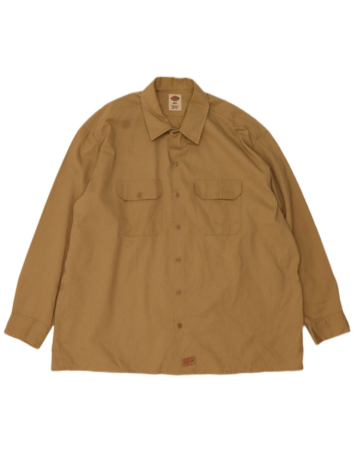 Dickies herreskjorte 2XL brun polyester