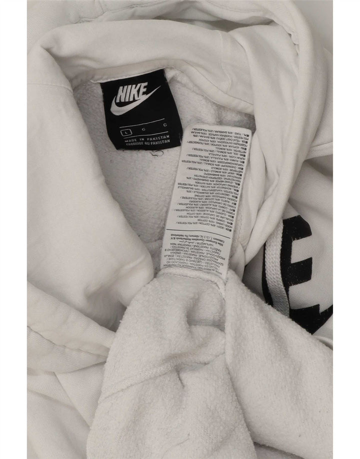 Nike grafisk hættetrøje til mænd, stor hvid bomuld