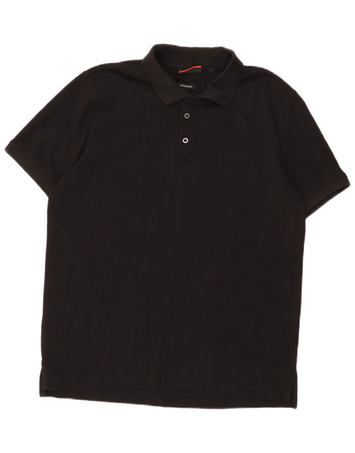 Pierre Cardin Herre Regular Fit Polo Shirt Stor sort bomuld
