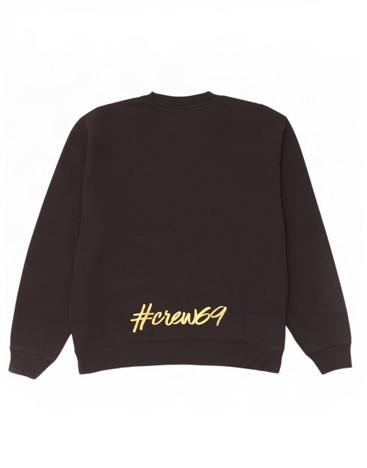 Russell Athletic Herre Grafisk Sweatshirt Jumper Medium Sort Bomuld