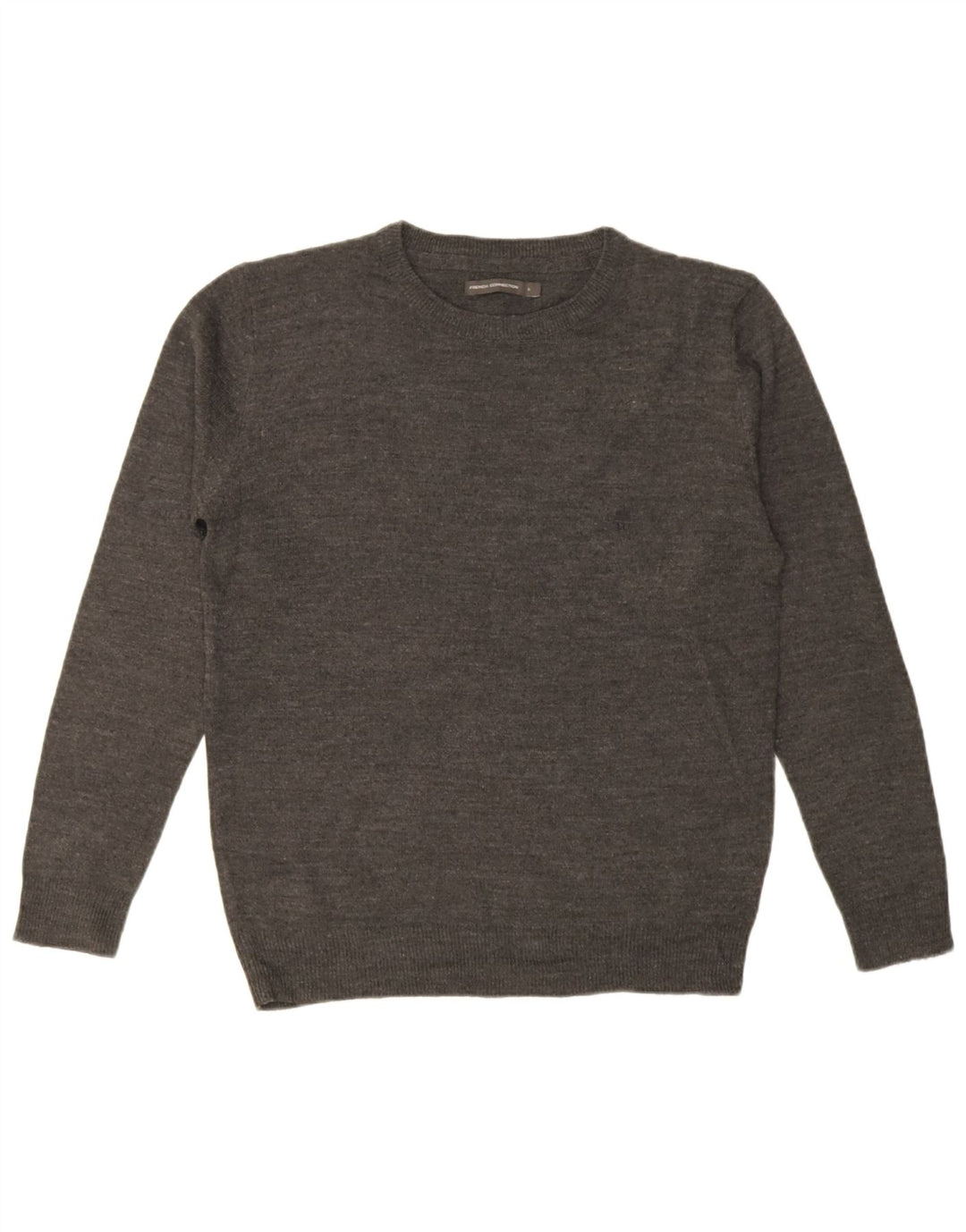 French Connection Herre Crew Neck Jumper Sweater Large Grå