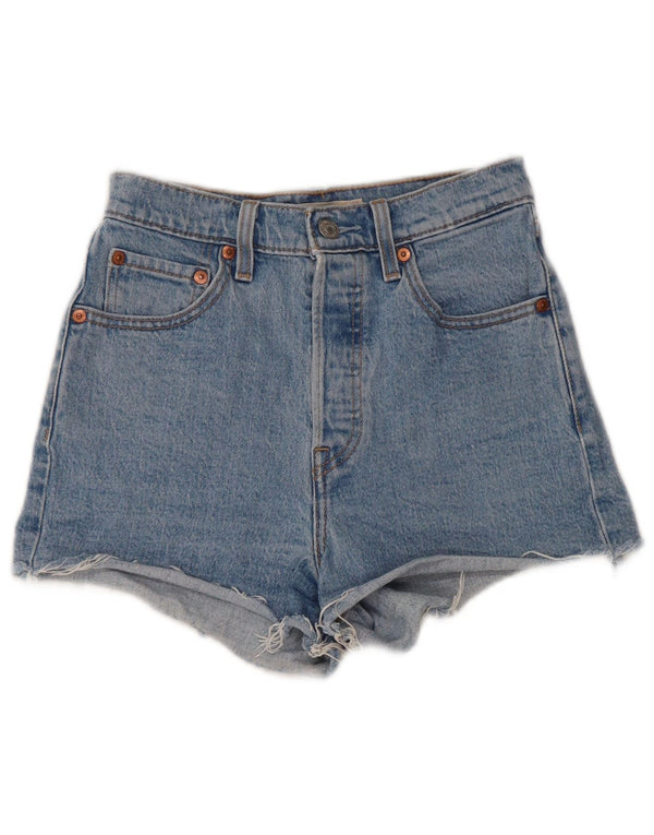 LEVI'S Dame Ribcage Denim Shorts W25 XS Blå