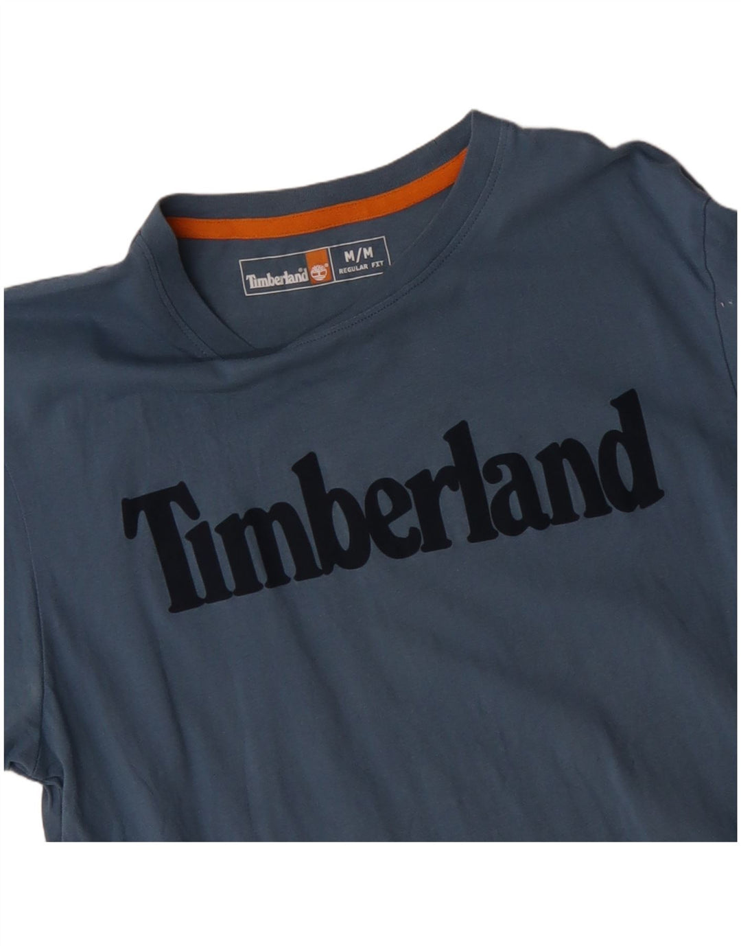 TIMBERLAND Herre Regular Fit grafisk T-shirt top mellemblå bomuld