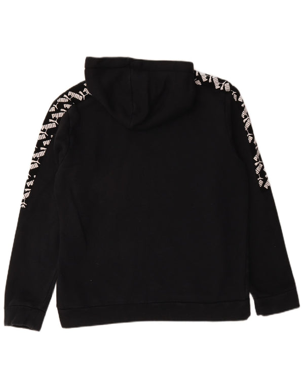 Puma Grafisk hættetrøje til mænd mellem sort bomuld