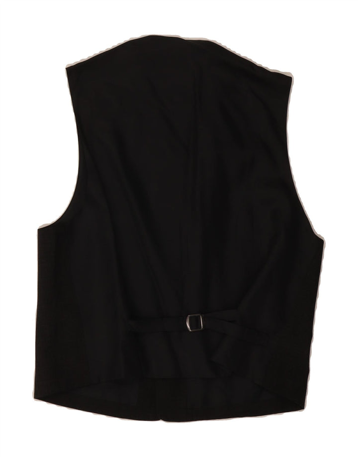 VINTAGE Mens Waistcoat UK 38 Medium Grey Polyester Vintage Vintage and Second-Hand Vintage from Messina Hembry 