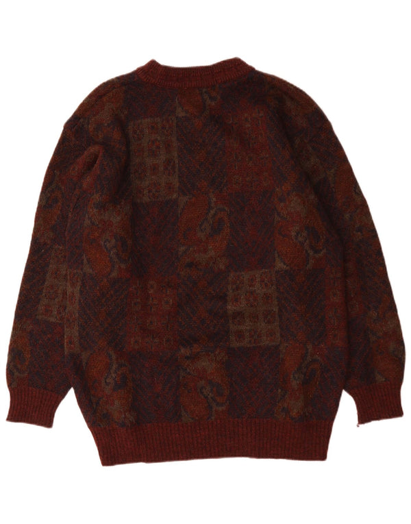 Marks & Spencer Herre St. Michael Crew Neck Jumper Sweater Medium Burgundy
