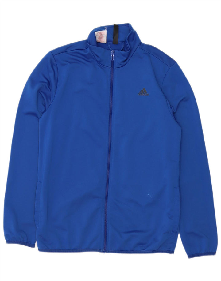 Adidas drenge grafisk træningsdragt topjakke 13-14 år blå polyester