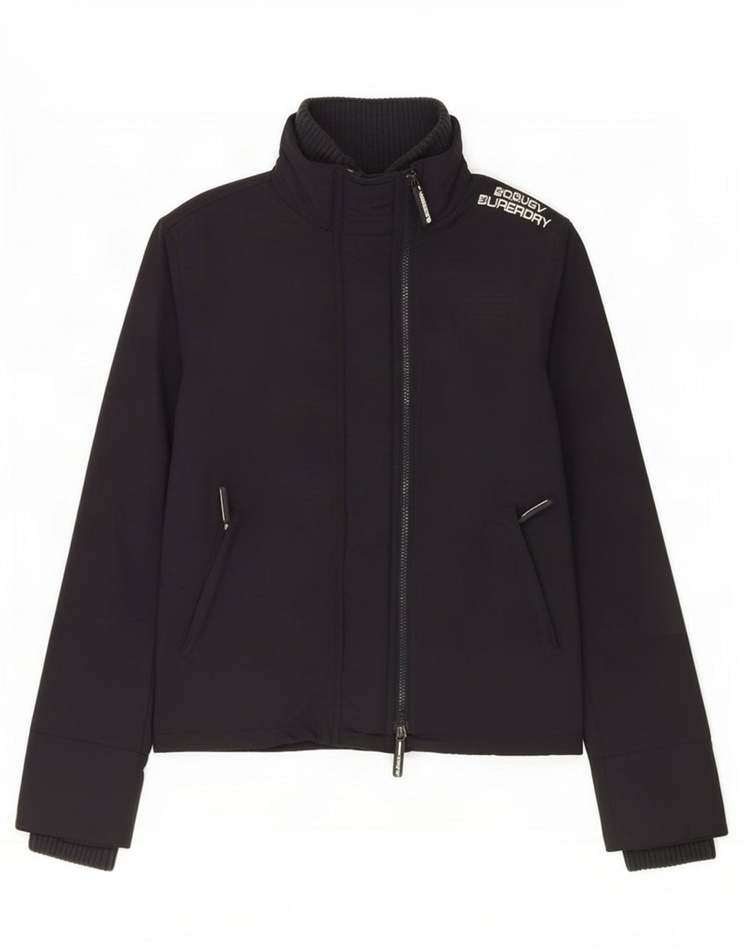 Superdry Grafisk regnjakke til kvinder UK 14 Medium Navy Blue Nylon