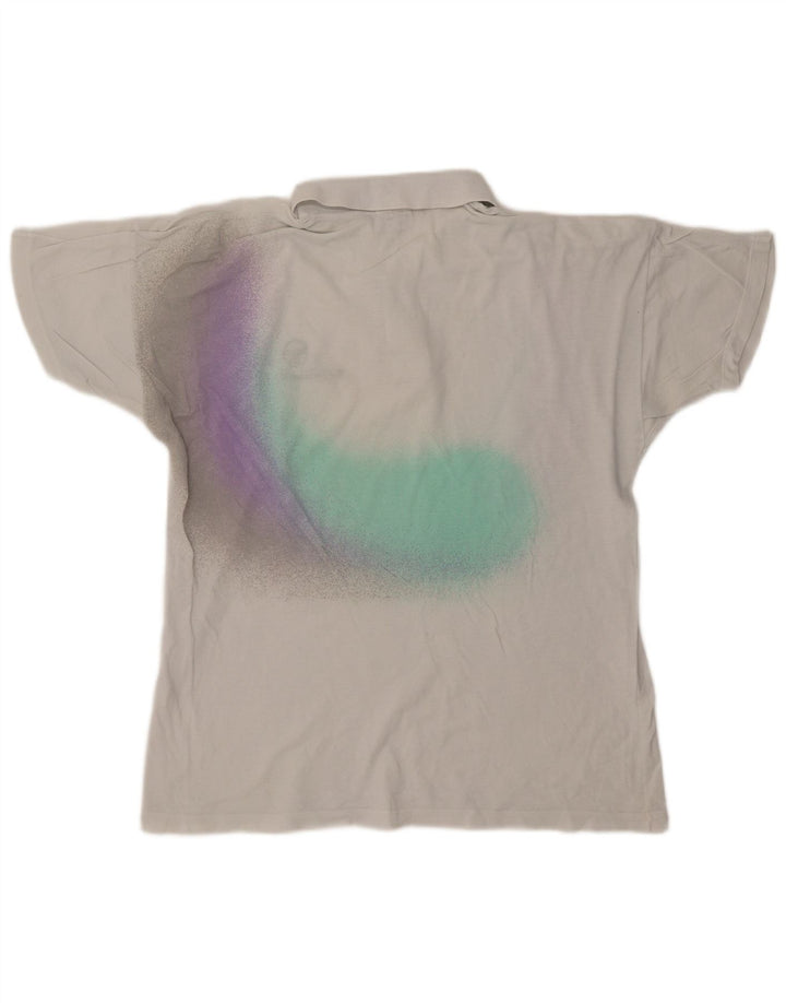 SERGIO TACCHINI Herre poloshirt Medium White Tie Dye Bomuld