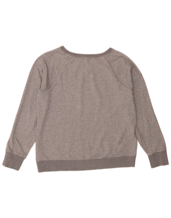 Calvin Klein Jeans Womens Graphic Sweatshirt Jumper UK 16 Large Grey Cotton