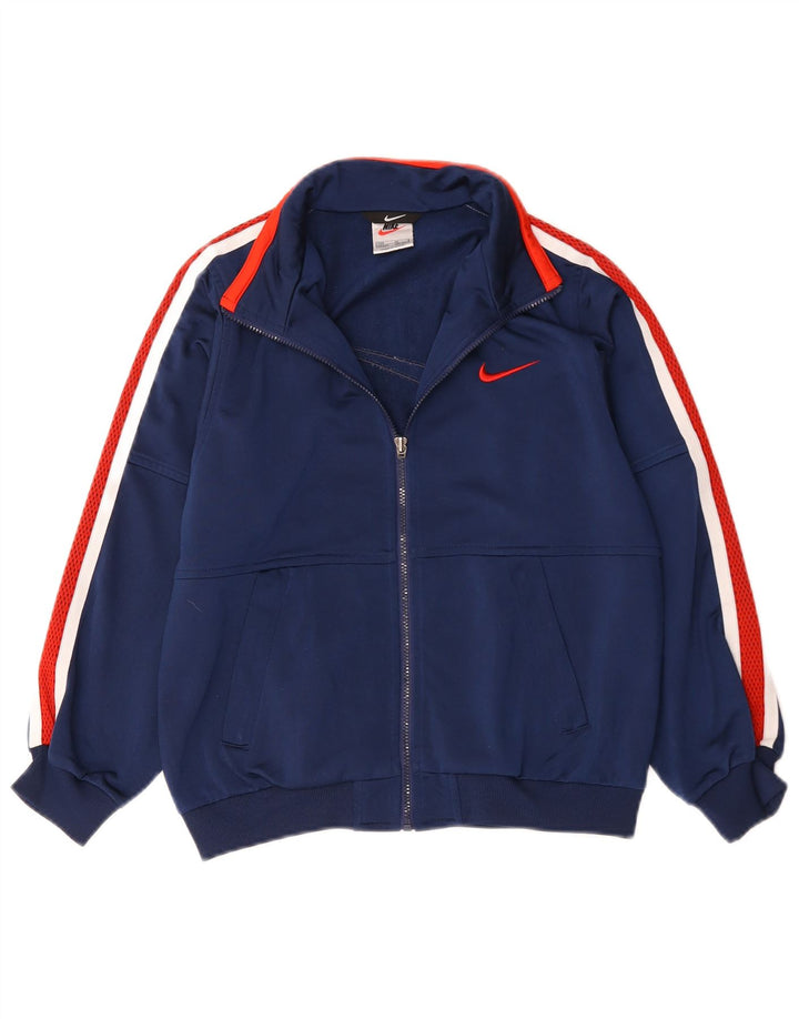 Nike træningsdragt topjakke til drenge 10-11 år Medium Navy Blue Colourblock