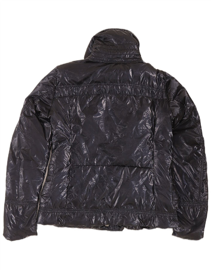 PEUTEREY Womens Padded Jacket IT 42 Medium Navy Blue Polyurethane