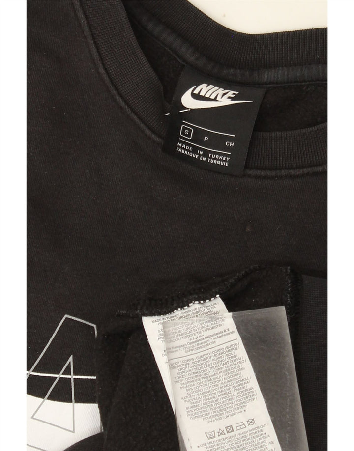Nike grafisk sweatshirt til mænd, lille sort bomuld