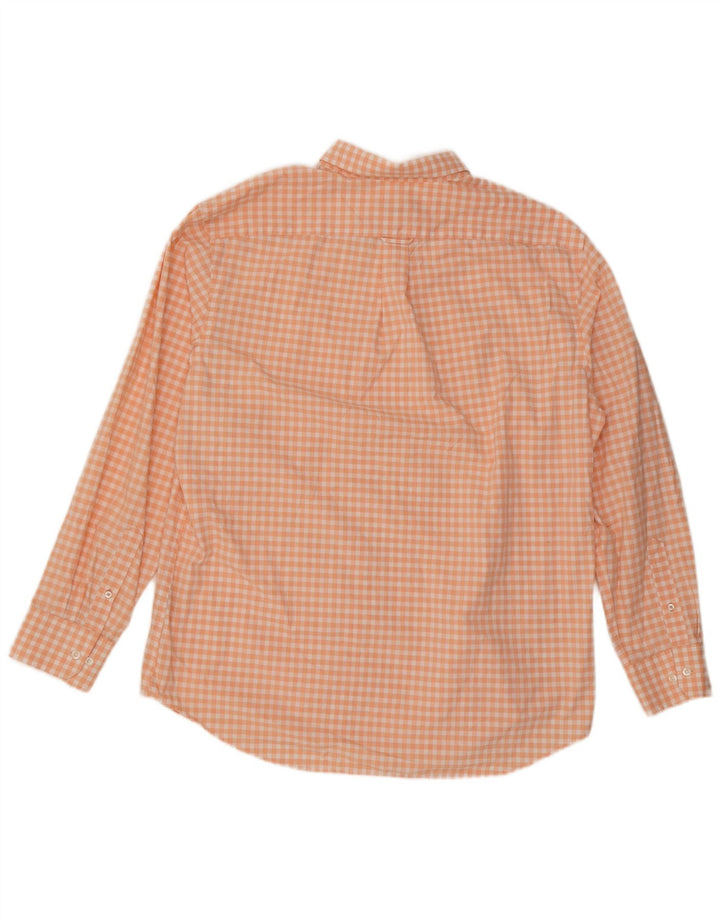 Izod Herreskjorte XL Orange Gingham Bomuld