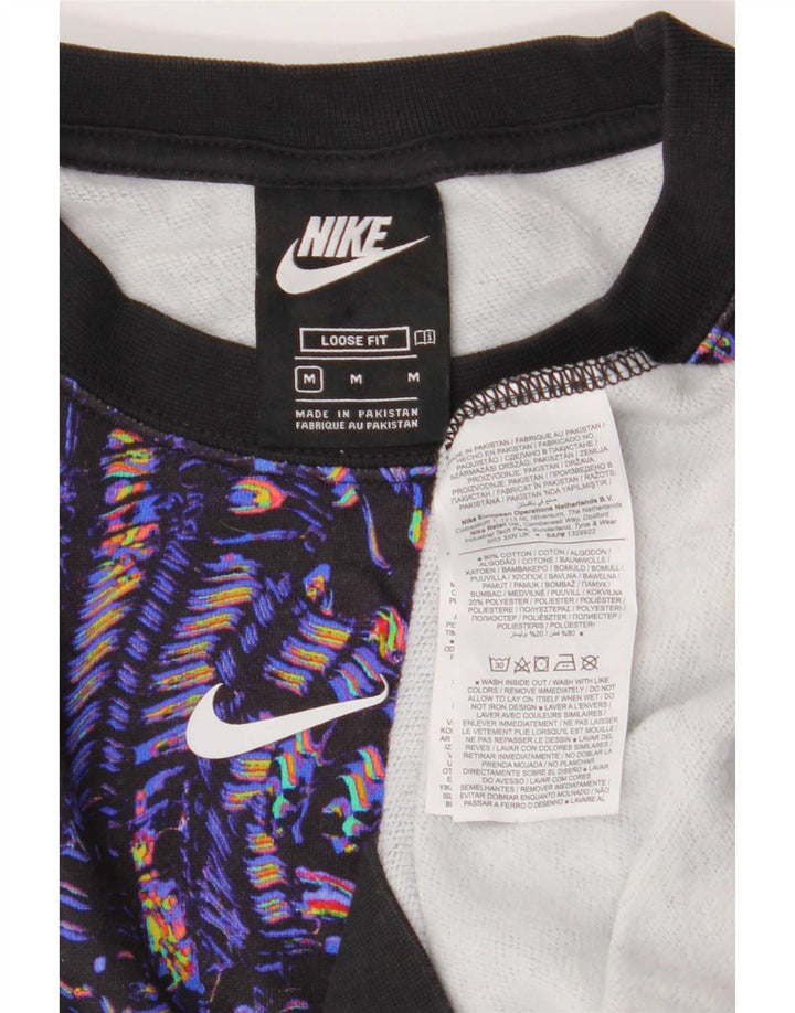 Nike Dame sweatshirt med abstrakt mønster UK 14 Medium Flerfarvet