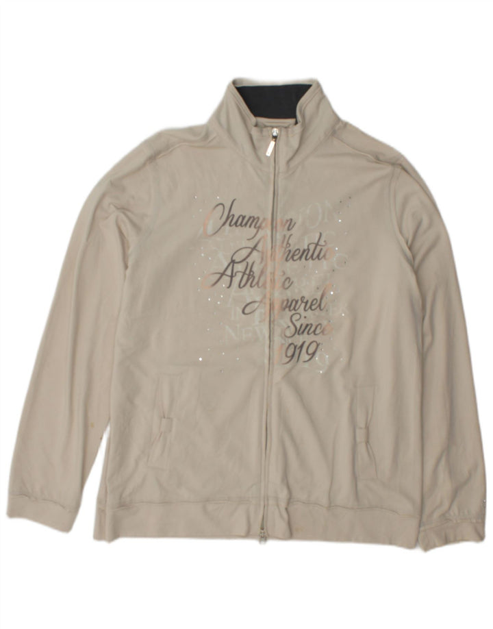 Champion Womens Easy Fit Grafisk træningsdragt Topjakke Stor Beige