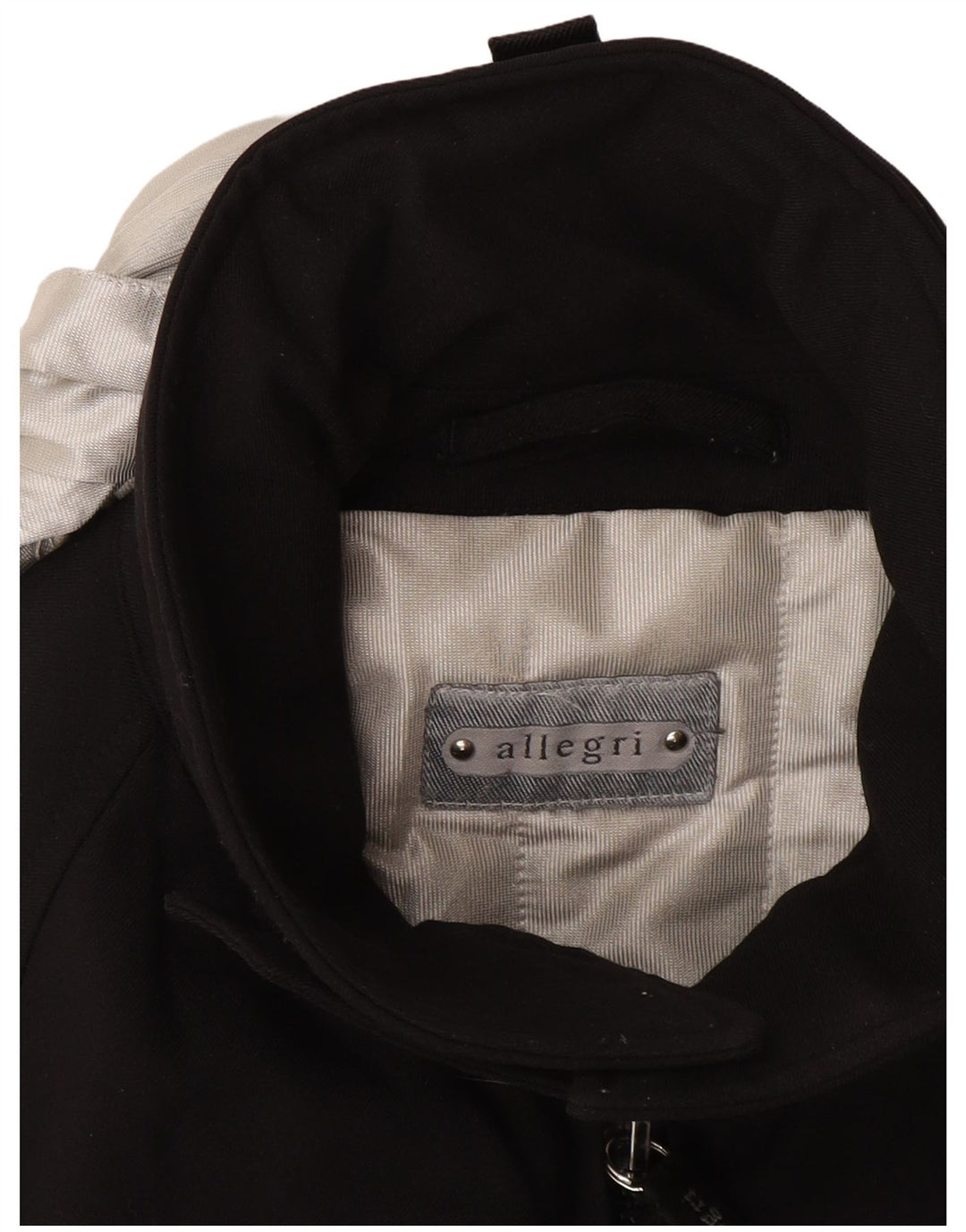 Allegri Herre Hooded Windbreaker Jacket UK 40 Large Black Colourblock