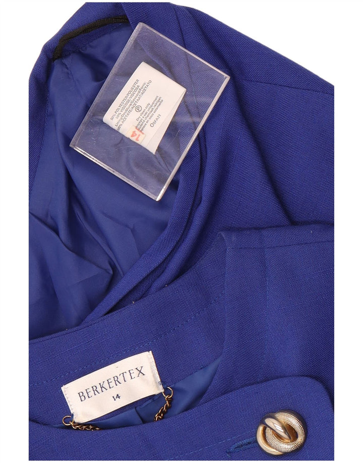 Berkertex Womens 4-knap 2-delt nederdelsæt UK 14 Large Blue Polyester