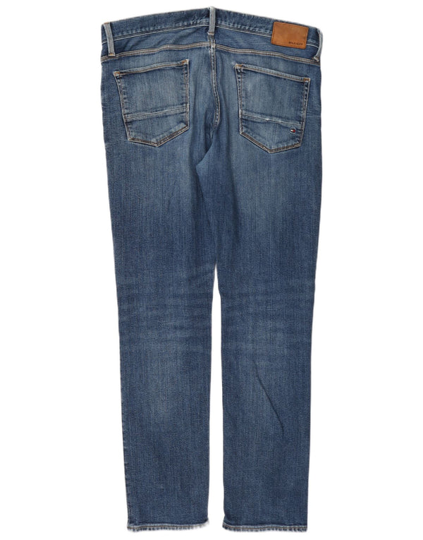 Tommy Hilfiger Herre Slim Jeans W36 L30 Blå Bomuld