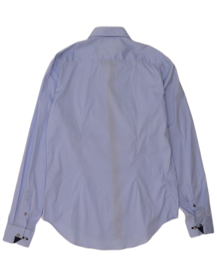 Zara Herre Slim Fit Skjorte Stor Blå