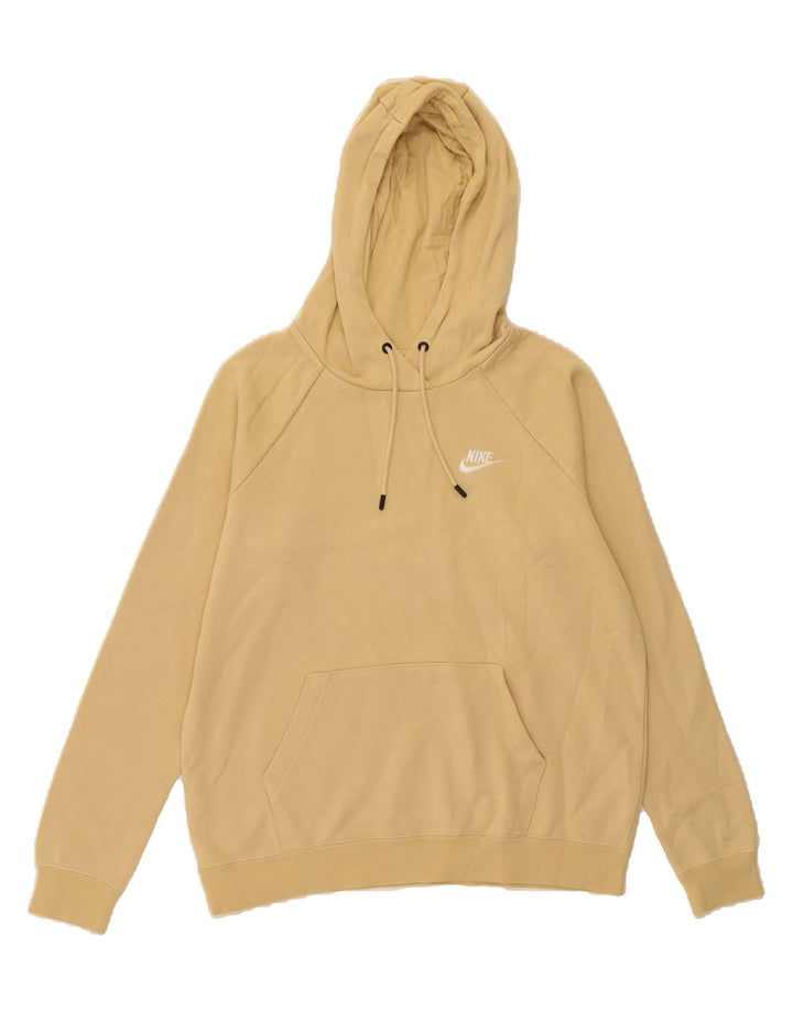NIKE Womens Hoodie Jumper UK 14 Medium Beige Cotton Vintage Nike and Second-Hand Nike from Messina Hembry 