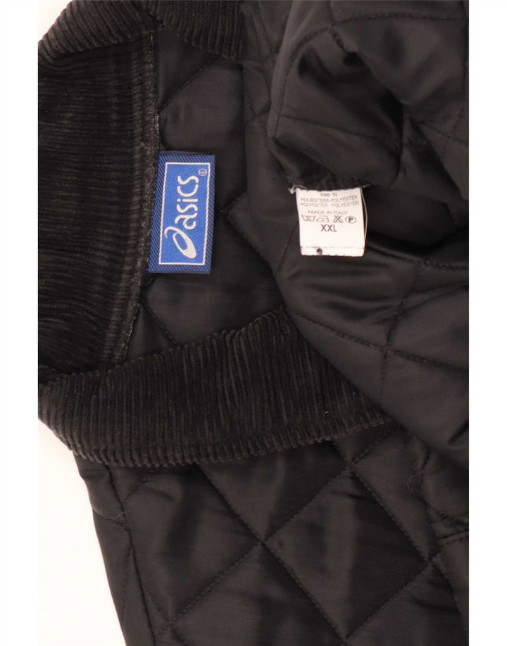 Asics Herre Quiltet Overfrakke UK 44 2XL Sort Polyester