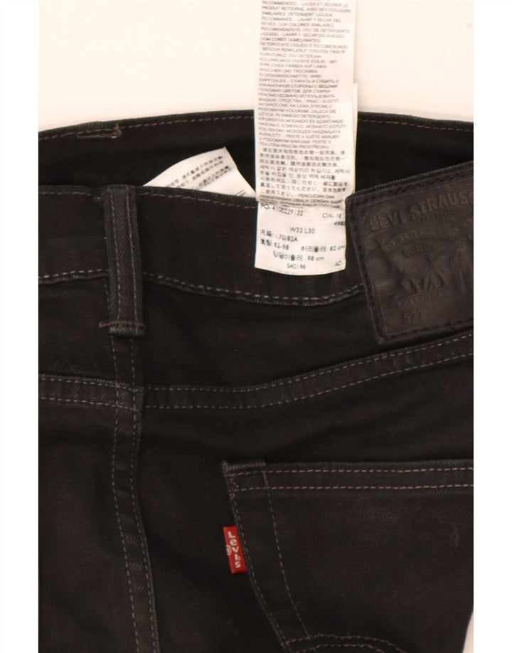 Levi's Herre 522 Slim Tapered Jeans W32 L30 Sort Bomuld