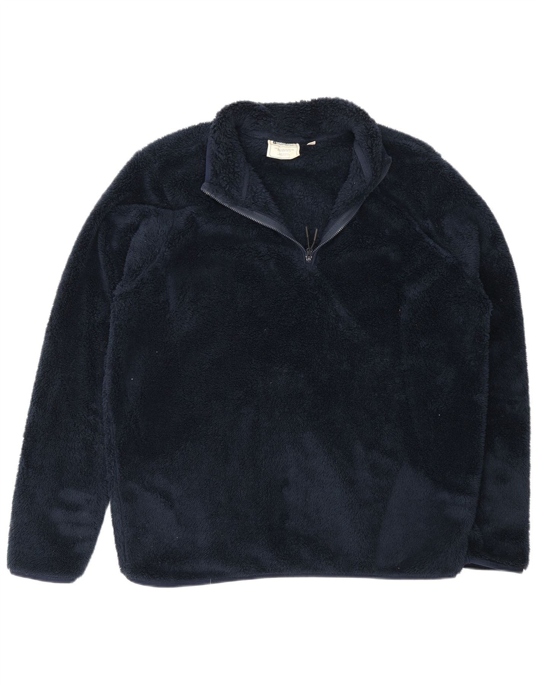 Mountain Warehouse Herre Zip Neck Fleece Jumper Large Navy Blue Polyester