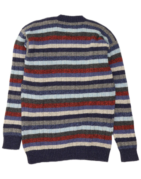 Les Copains Herre Crew Neck Jumper Sweater IT 46 Lille flerfarvet stribet