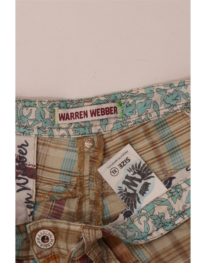 Warren Webber Herre Cargo Shorts XL W36 Beige ternet hør