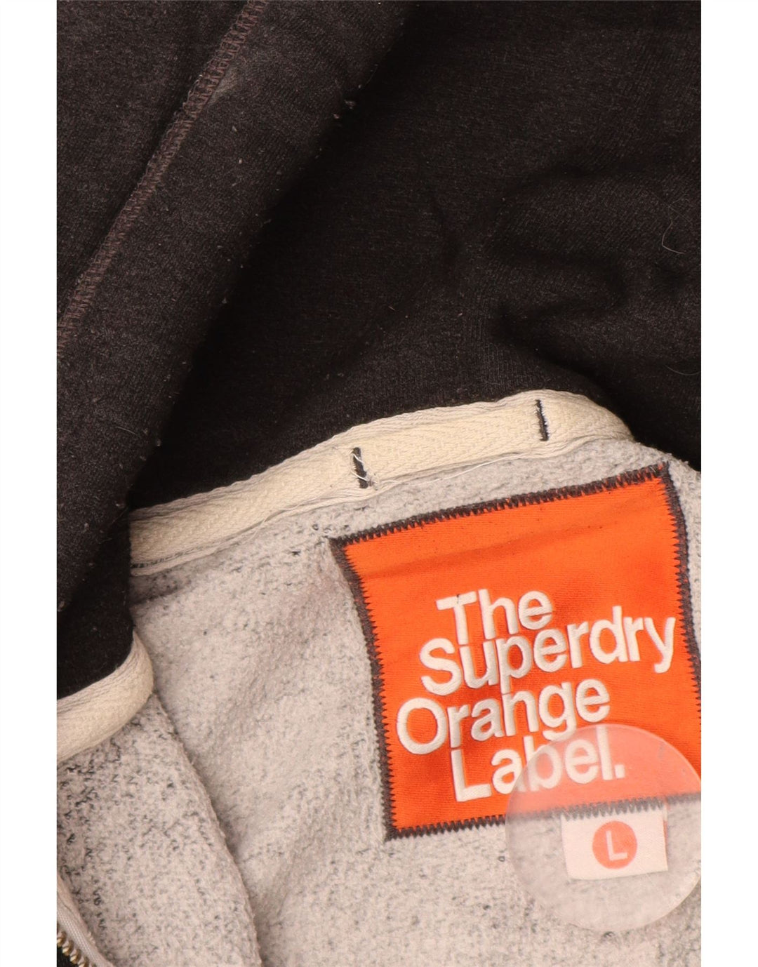 SUPERDRY Hættetrøje med lynlås til mænd Stor grå bomuld