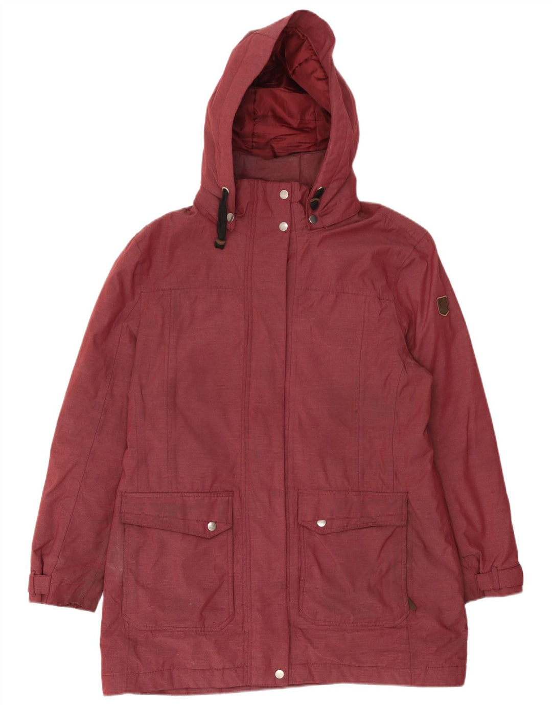MC Kinley Dame Hooded Windbreaker Jacket UK 18 XL Burgundy Polyester