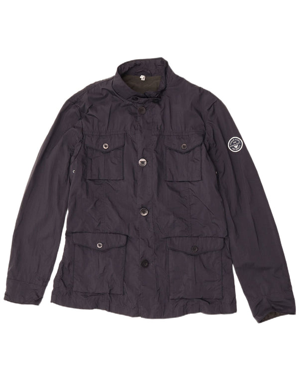 Armani Jeans Herre Utility Jacket UK 42 XL Navy Blue Polyamide