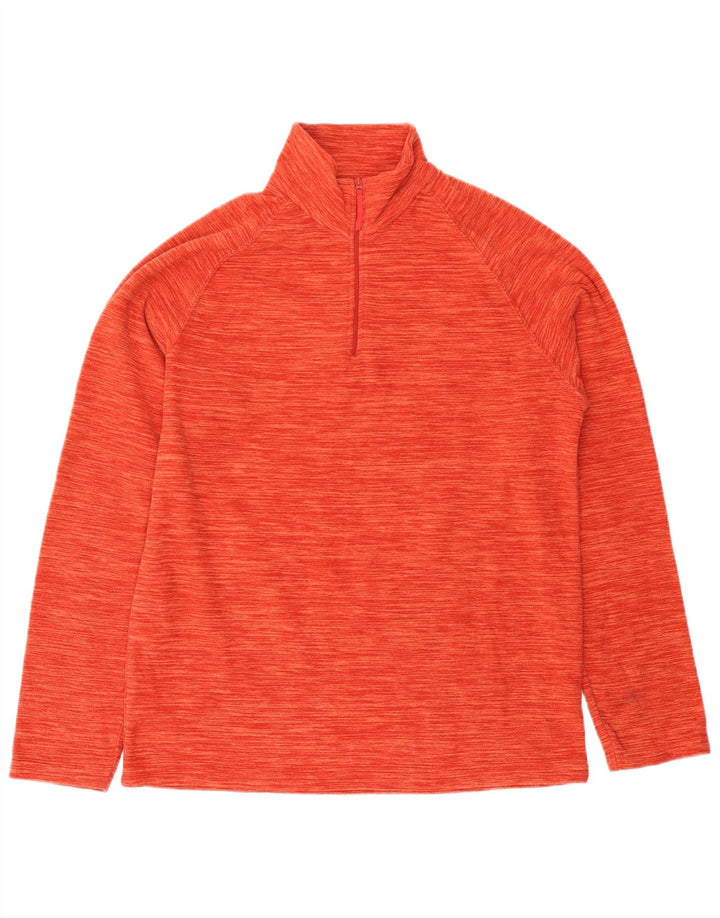Mountain Warehouse Herre lynlås hals Fleece Jumper Medium Orange Flecked