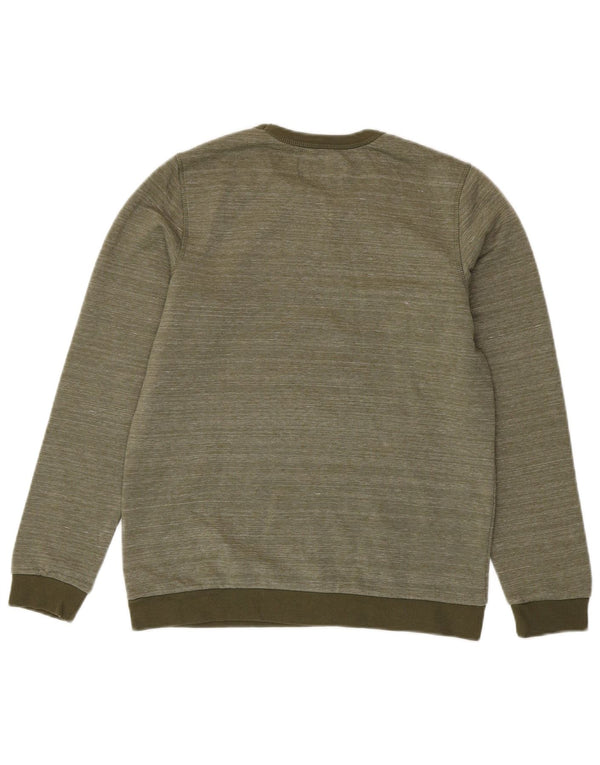 Jack & Jones drenge sweater med rund hals 13-14 år Khaki nålestribe