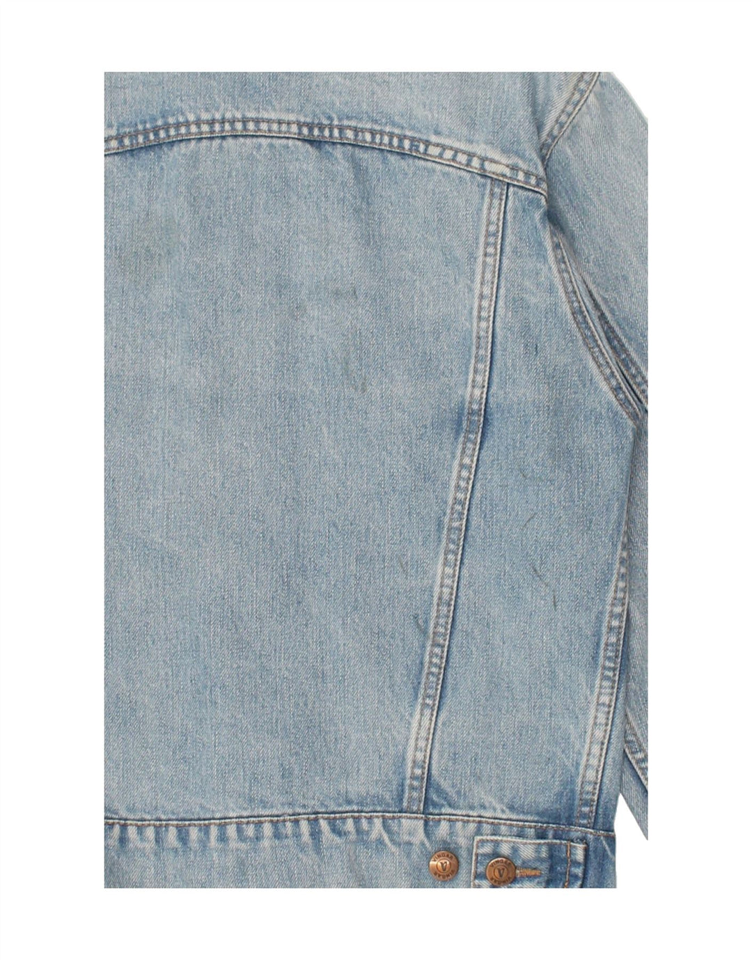 VINGAR Womens Denim Jacket UK 10 Small Blue Vintage Vingar and Second-Hand Vingar from Messina Hembry 