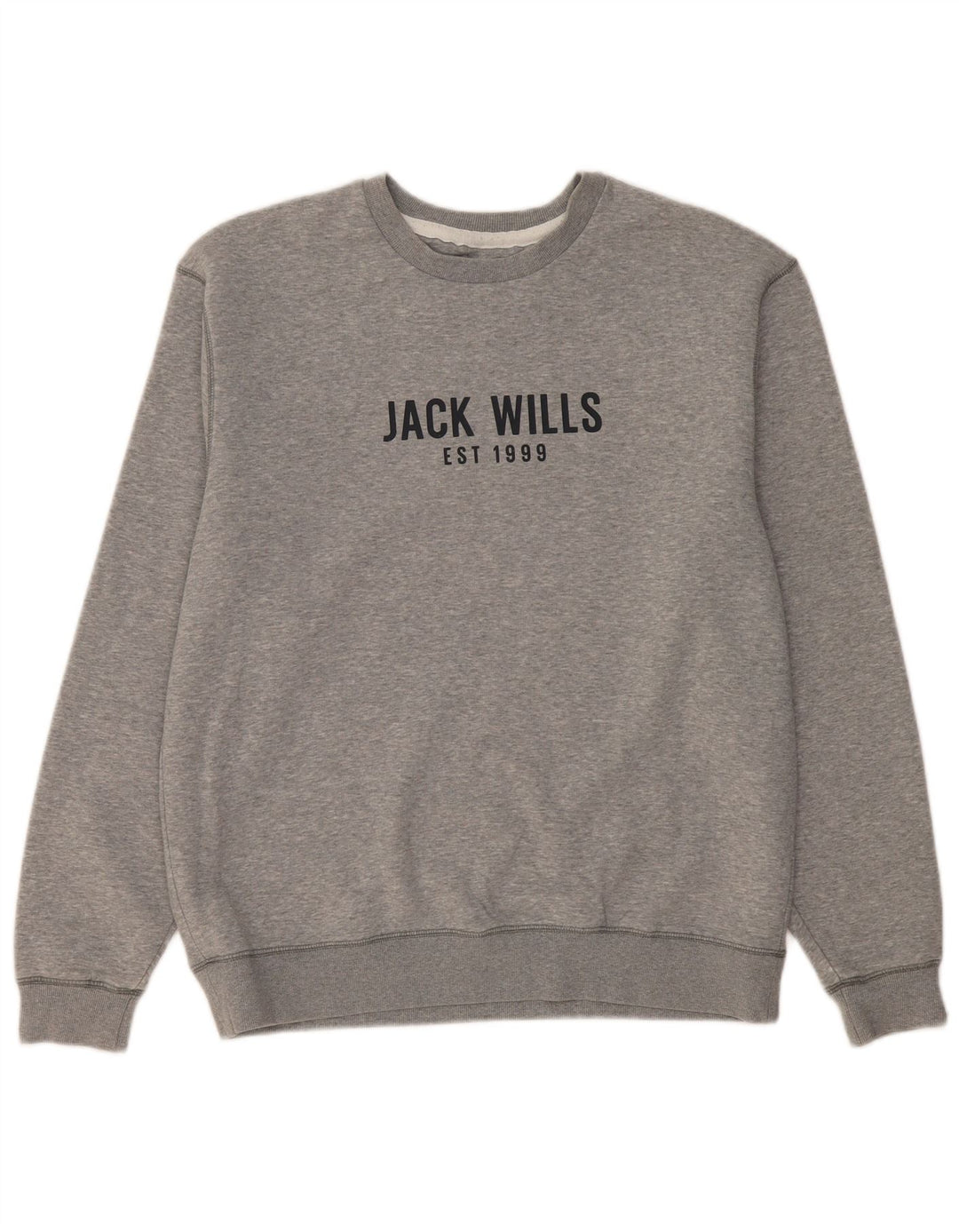 JACK WILLS Herre Grafisk Sweatshirt Jumper Stor Grå Bomuld
