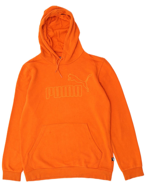 Puma Grafisk hættetrøje til mænd, lille orange bomuld