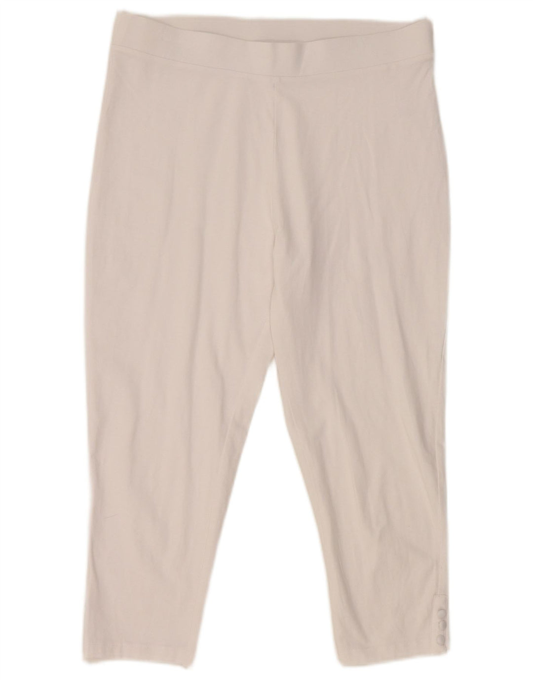 M&Co Dame Capri Leggings UK 14 Stor Hvid Bomuld
