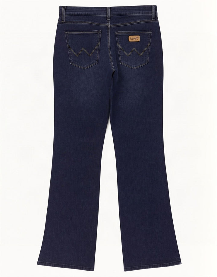 Wrangler Dame Bootcut Jeans W32 L32 Marineblå Bomuld