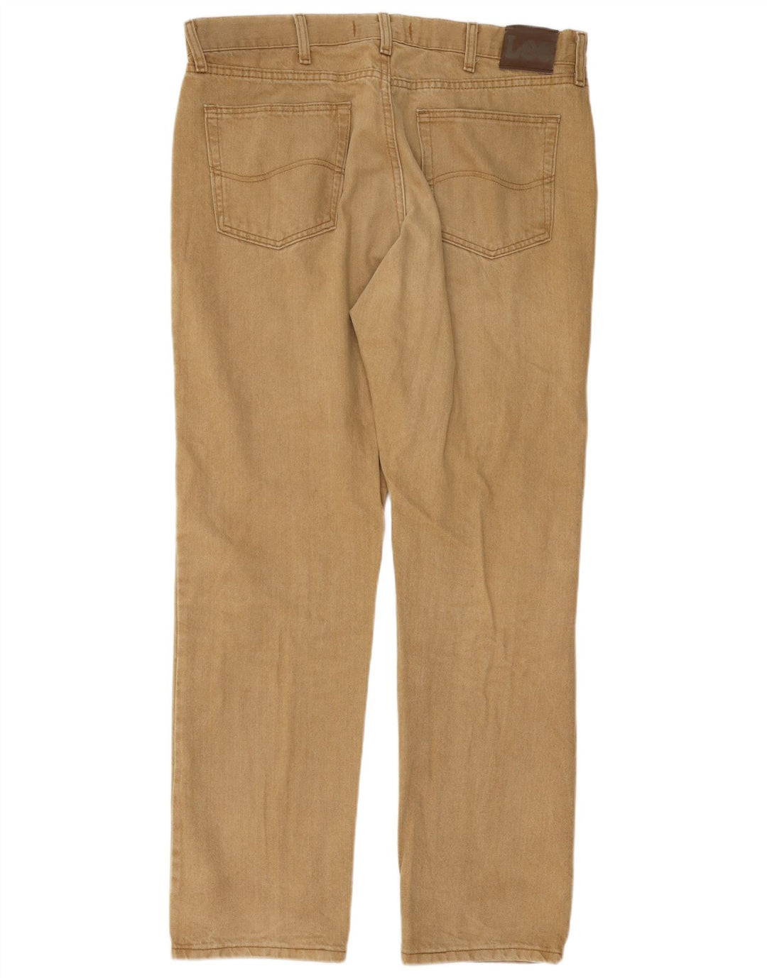 Lee Herre Regular Fit Straight Jeans W38 L32 Brun Bomuld