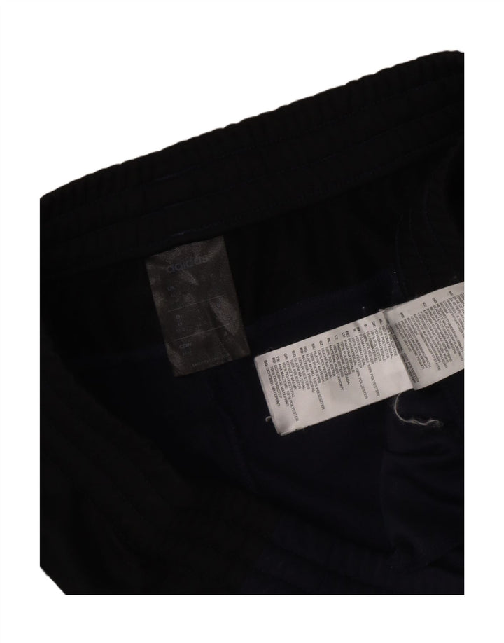 Adidas Dame Leggings UK 14 Medium Navy Blue Colourblock Polyester