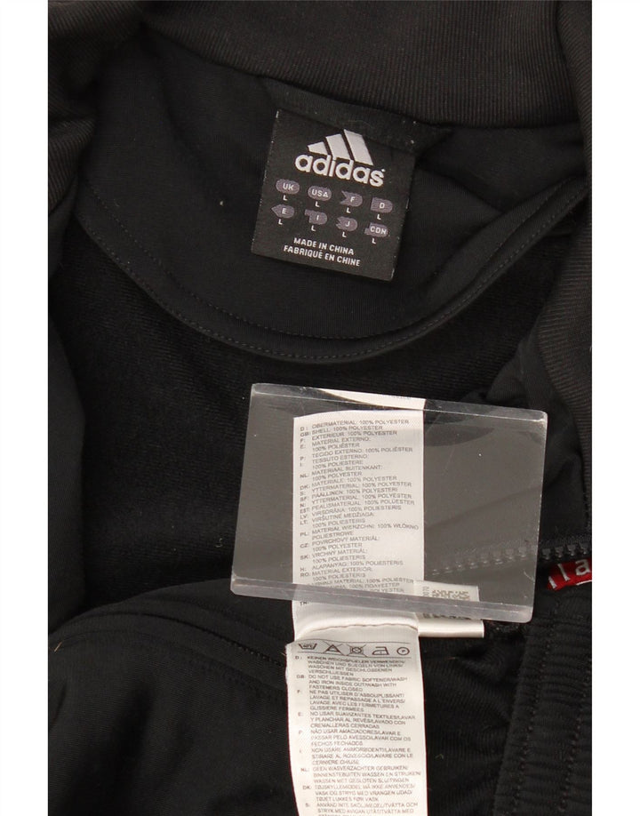 ADIDAS Herre AC Milan Loose Fit Træningsdragt Top Jakke Stor Sort Polyester