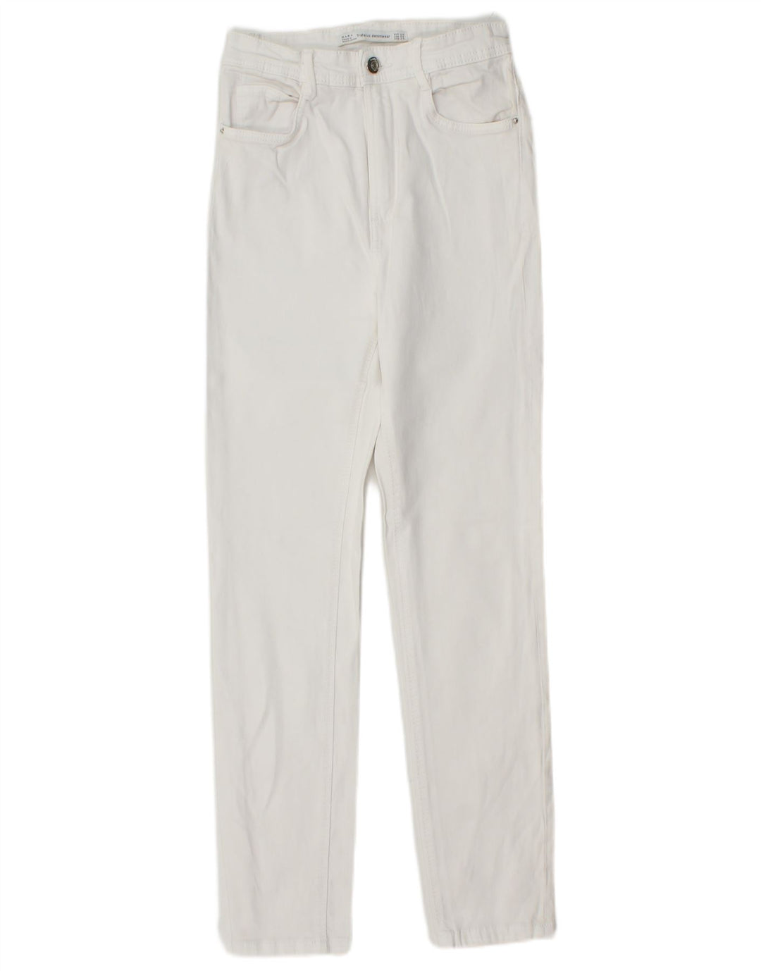 ZARA Dame Slim Jeans EU 34 2XS W24 L27 Hvid