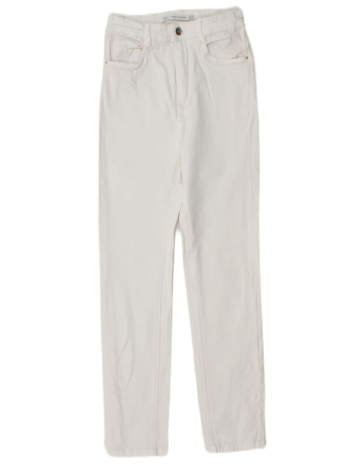 ZARA Dame Slim Jeans EU 34 2XS W24 L27 Hvid