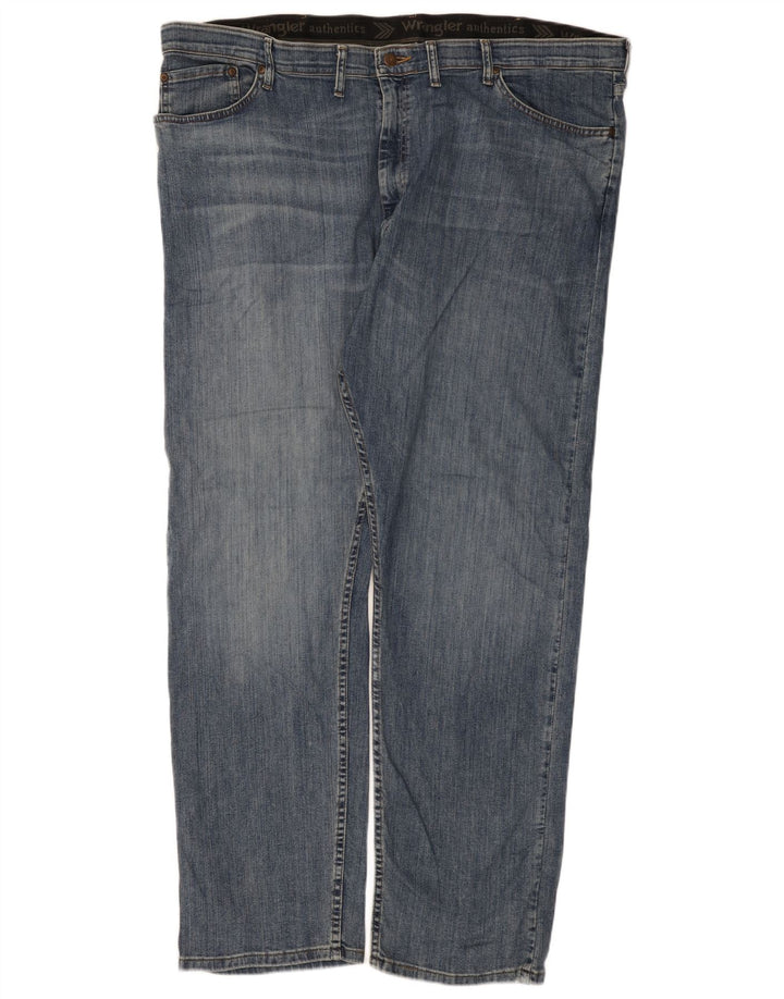 Wrangler Straight Jeans til mænd W46 L32 blå bomuld